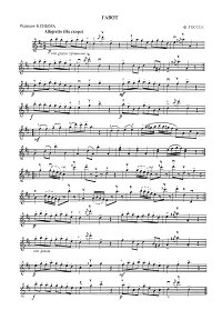 Gossek - Gavotte for violin and piano - Instrument part - First page