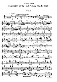 Gounod - Ave Maria for violin and piano - Instrument part - First page