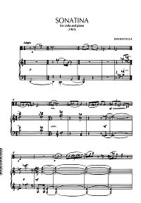 Gyula - Sonatina for viola and piano - Piano part - first page