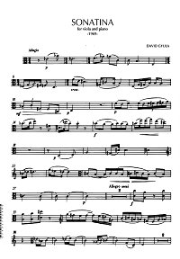 Gyula - Sonatina for viola and piano - Viola part - first page