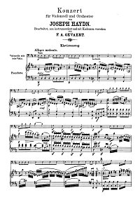 Haydn - Cello concerto D-Dur N2 (Gevaert edition) - Piano part - first page