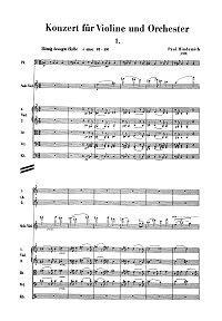 Hindemith - Violin Concerto - Score - first page