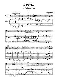 Hindemith - Violin Sonata N4 C-dur - Piano part - first page