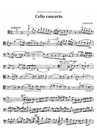 Honegger - Cello concerto - Instrument part - first page