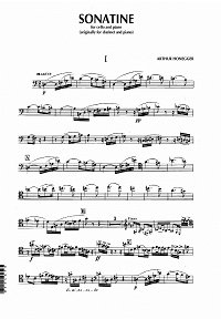Honegger - Sonatina for cello and piano - Cello part - first page