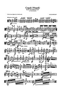 Mussorgsky - Gopak (Hopak) for viola and piano - Instrument part - first page