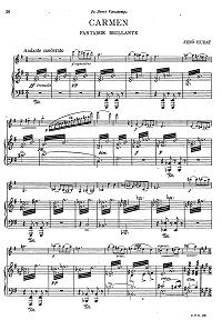 Hubay - Carmen-fantasy for violin - Piano part - First page