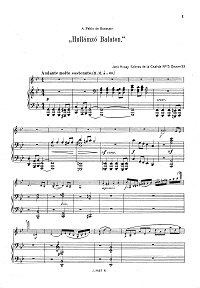 Hubay - Hallamzo Ballaton for violin - Piano part - First page