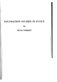 Hugo Norden - Foundation Studies In Fugue - Instrument part - first page