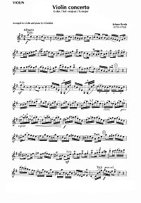 Benda - Violin Concerto G major - Instrument part - first page