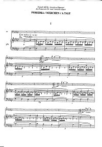 Janacek - Fairy tale for cello and piano - Piano part - first page