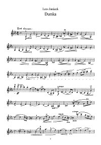 Janacek - Dumka for violin - Instrument part - First page
