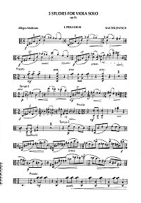 Jentsch - 3 etudes for viola - Violin part - first page