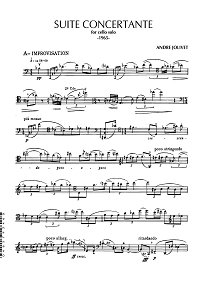 Jolivet - Concert suite for cello solo (1965) - Cello part - first page