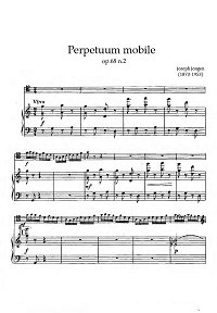 Jongen - Perpetuum Mobile for cello and piano op.68 N2 - Piano part - first page