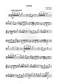 Jordan - Scherzo for cello and piano - Instrument part - first page
