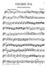 Kreutzer - Violin Concerto N14 - Instrument part - First page