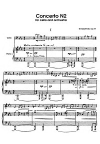 Kabalevsky - Cello concerto N2 op.77 - Piano part - first page