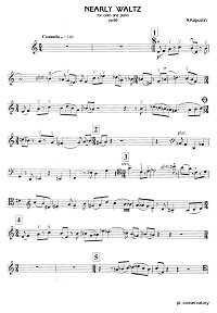 Kapustin - Nearly Waltz for cello op.98 - Instrument part - first page