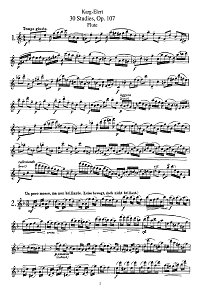 Karg - Elert - 30 Caprices for flute solo - Flute part - first page