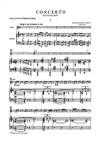Khachaturian - Flute concerto - Piano part - first page