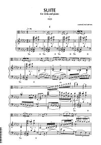 Khachaturian - Viola suite - Piano part - first page