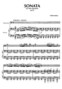 Khrennikov - Cello sonata op.34 - Piano part - first page