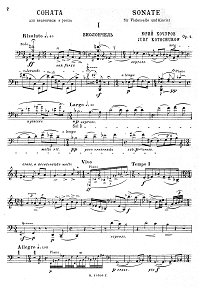 Kochurov Yuri - Cello sonata N1 - Instrument part - first page