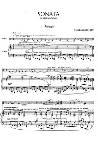 Koechlin - Viola sonata op.53 - Piano part - first page