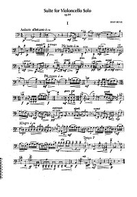 Krenek - Suite for violoncello solo op.84 - Cello part - first page