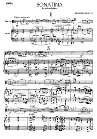 Kubizek - Sonatina for viola and piano - Piano part - first page