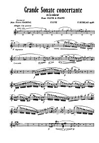 Kuhlau - Grande Sonate concertante for flute and piano op.85 - Flute part - first page