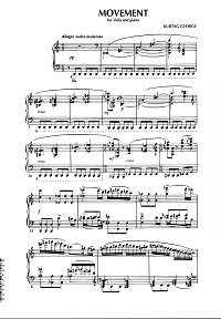 Kurtag - Movement for viola and piano - Piano part - first page
