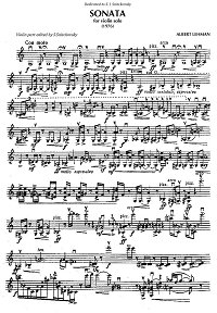 Leman - Sonata for violin solo - Instrument part - first page