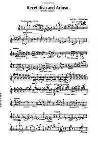 Lutoslawski -Recetativo and Arioso for violin - Violin part - first page