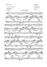 Lyatoshinsky - 2 pieces for viola op.65 - Piano part - first page