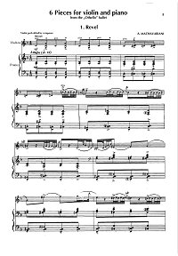 Machavariani - 6 pieces for violin and piano from the Othello ballet - Piano part - first page
