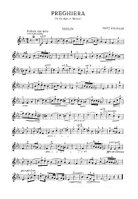 Kreisler - Preghiera in Martini style - Instrument part - First page