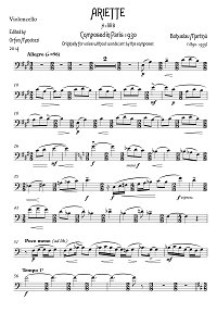 Martinu - Arietta for cello - Instrument part - first page
