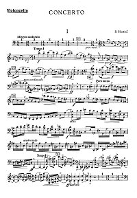 Martinu - Cello Concerto - Instrument part - first page