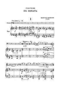 Martinu - Cello Sonata N3 (1952) - Piano part - first page