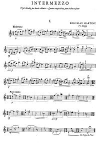 Martinu - Intermezzo for violin - Instrument part - first page