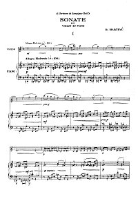 Martinu - Violin Sonata N2 - Piano part - first page