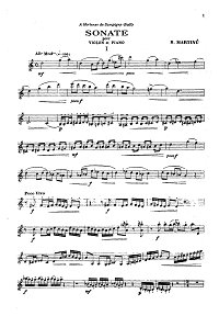 Martinu - Violin Sonata N2 - Instrument part - first page