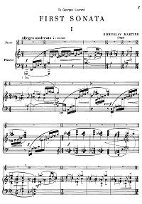 Martinu - Flute sonata - Piano part - first page