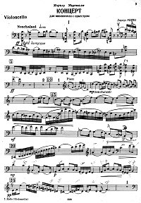 Milhaud - Cello concerto - Instrument part - first page
