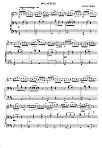 Monuschko - Bagatelle for violin - Piano part - first page