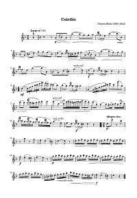 Monti - Czardash for flute and piano - Flute part - first page