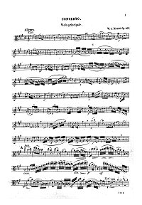 Mozart - Clarinet concerto (Viola transcription) K.622 op.107 - Instrument part - first page