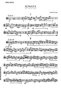 Muller Hans - Sonata for viola solo op.25 N5 - Viola part - first page